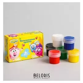 Гуашь пальчиковая 6 цветов Смешарики карамельная