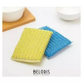 Губка для мытья посуды со стальной стружкой 12×9×3 см