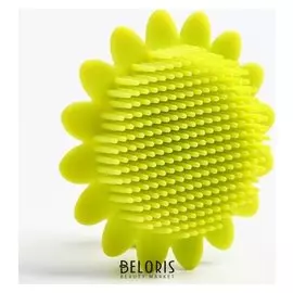 Губка для тела силиконовая "Подсолнух", цвет салатовый