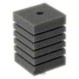 Губка прямоугольная для фильтра турбо №8, 12,3х8х8 см