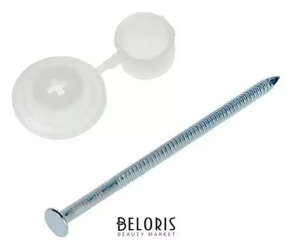 Гвозди для ондулина "Стройбат", 80 мм, с пластиковой шляпкой, бесцветные, 100 шт.