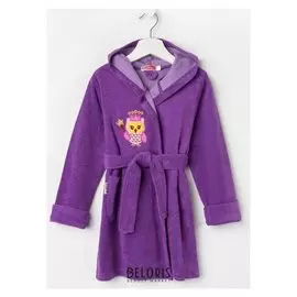 Халат для девочки, цвет фиолетовый, рост 104 см