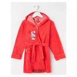 Халат для девочки, цвет коралловый, рост 110 см