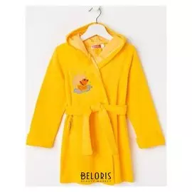Халат для девочки, цвет жёлтый, рост 104 см
