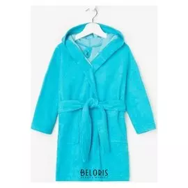 Халат для мальчика, цвет бирюзовый, рост 110 см