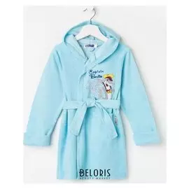 Халат для мальчика, цвет светло-голубой, рост 104 см