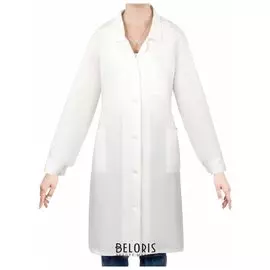 Халат рабочий женский белый, бязь, размер 48-50, рост 170-176, плотность ткани 142 г/м2, 610712