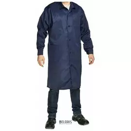 Халат технолога мужской синий, смесовая ткань, размер 52-54, рост 170-176, плотность ткани 200 г/м2, 610789