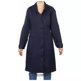 Халат технолога женский синий, смесовая ткань, размер 48-50, рост 158-164, плотность ткани 200 г/м2, 610775