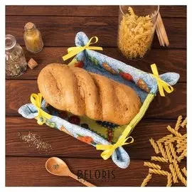 Хлебница "Доляна" пэчворк 30*30 см, 100% хлопок, рогожка 162 г/м2