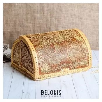 Хлебница «Глухари», 32х26,5х18 см, береста