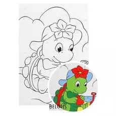 Холст мини 10х15 см по номерам «Черепашка»