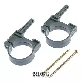 Хомут сантехнический Masterprof, 50 мм, пластиковый, с дюбелем, набор 2 шт.