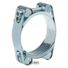 Хомут силовой двухболтовый Mgf, диаметр 60-70 мм, оцинк.