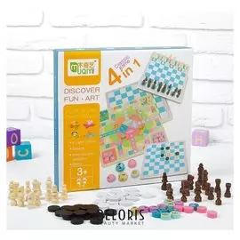 Ига настольная 4 в 1 30.5×4.5×30.5 см