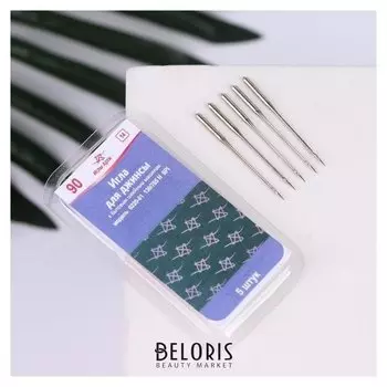 Иглы для бытовых швейных машин, для джинсы, №90, 5 шт