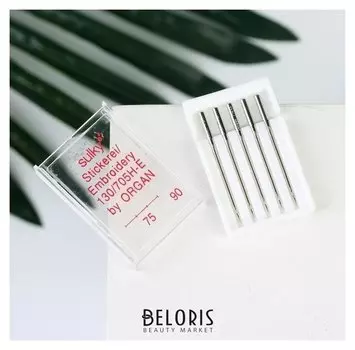 Иглы для бытовых швейных машин, для шёлка, №75-90, 5 шт