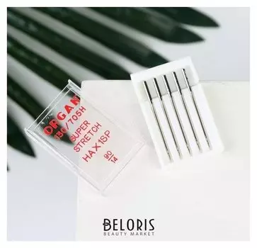 Иглы для бытовых швейных машин, для стрейч-ткани, №90/14, 5 шт