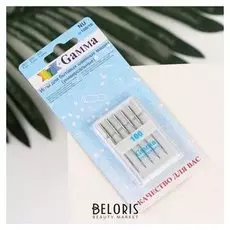 Иглы для бытовых швейных машин, универсальные, №100, 5 шт