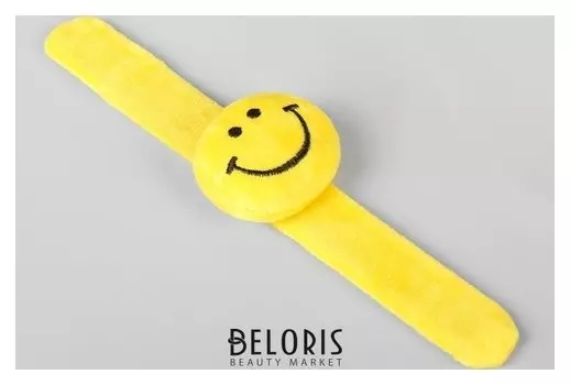 Игольница на браслете «Смайл», 23 × 6,5 см, цвет жёлтый