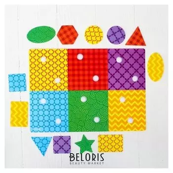 Игра на липучках конструктор Изучаем формы по методике Сегена Весёлые липучки МИНИ 12 деталей