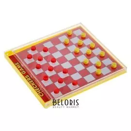 Игра настольная "Шашки с кубиками", упаковка стилизована под коробку для Cd-диска