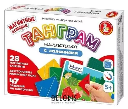 Игра настольная Танграм магнитный с заданиями