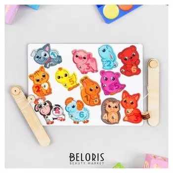 Игра "Рыбалка" с магнитами Зверята