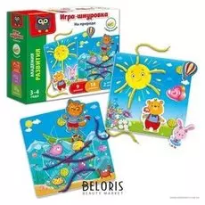 Игра-шнуровка с липучками «На природе»