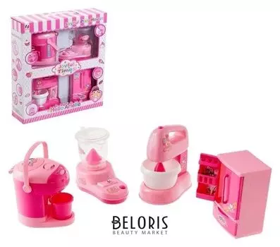 Игровой набор бытовой техники Мой дом: холодильник, миксер, термопот, блендер