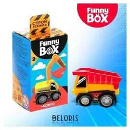 Игровой набор Funny Box Строй техника: карточка, фигурка, лист наклеек