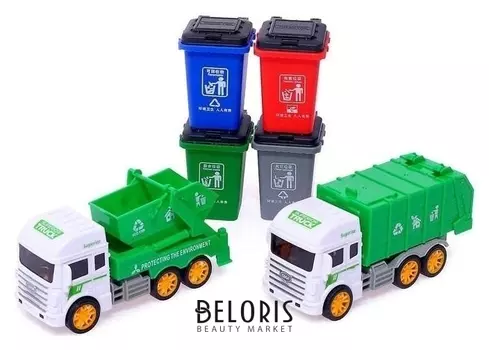 Игровой набор «Городские службы», 2 машины и бачки