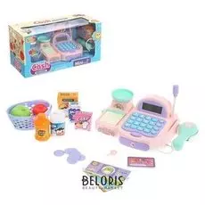 Игровой набор касса-калькулятор со сканером Минимагазин, со светом и звуком