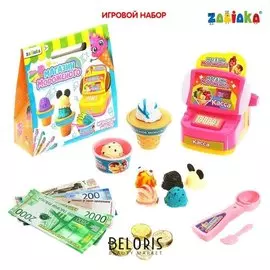 Игровой набор касса с деньгами Магазин с мороженым