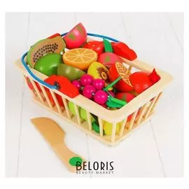 Игровой набор Корзина с фруктами, 16 продуктов