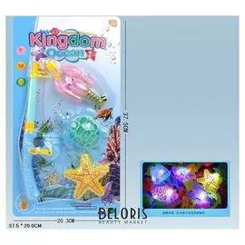 Игровой набор Рыбалка магнитная со светящимися рыбками