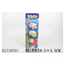 Игровой набор Рыбалка с магнитным спиннингом, сачком и рыбками