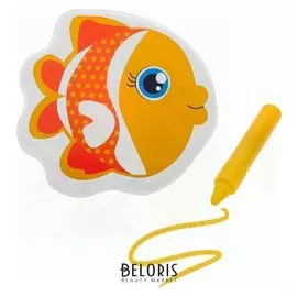 Игрушка для ванны с пищалкой Рыбка + водный карандаш