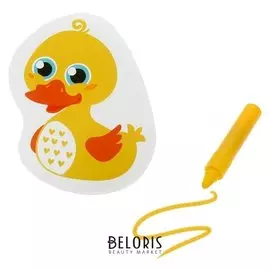 Игрушка для ванны с пищалкой Уточка + водный карандаш