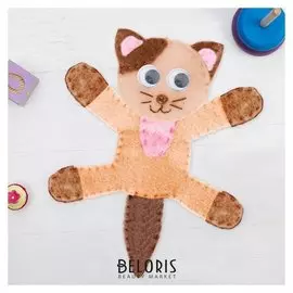 Игрушка из фетра с магнитами, набор для создания "Котик"