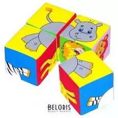 Игрушка кубики "Собери картинку" (животные-2)