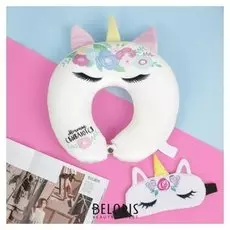 Игрушка-набор антистресс «Единорожек» маска + подголовник