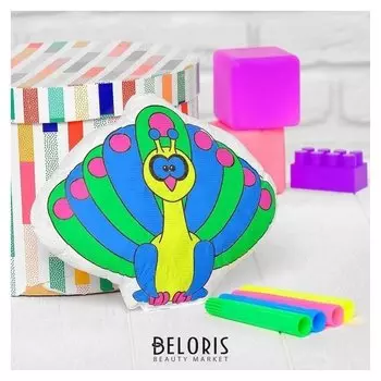 Игрушка-раскраска «Павлин» (Без маркеров) в пакете