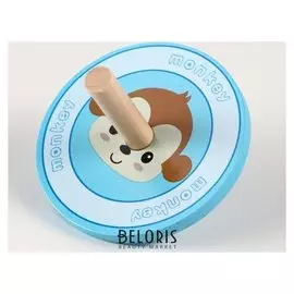 Игрушка развивающая юла «Обезьянка» 6х5,5х5,5 см