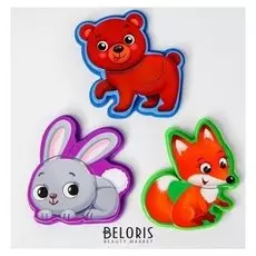Игрушка развивающая Веселые липучки Лесные животные