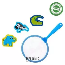 Игрушки для купания Африка 3 шт + сачок