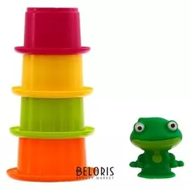 Игрушки для купания Лягушонок со стаканчиками