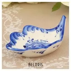 Икорница, гжель, фарфор, 11х6 см