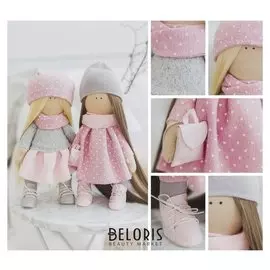 Интерьерные куклы «Подружки вики и ники» набор для шитья, 18 × 22.5 × 4.5 см