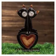 Интерьерный сувенир "Влюблённые котята" 20 см